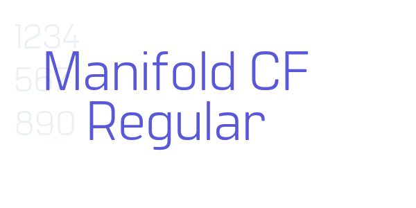 Manifold CF Regular font free