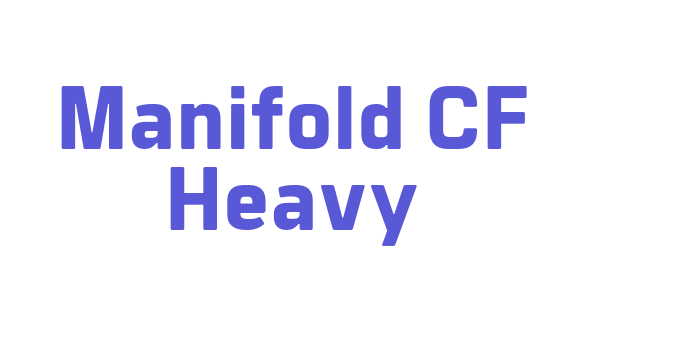 Manifold CF Heavy Font Download