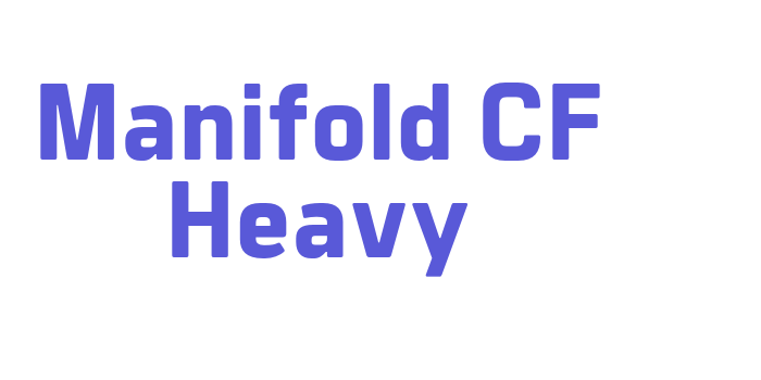 Manifold CF Heavy Font