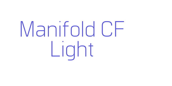 Manifold CF Light Font Download