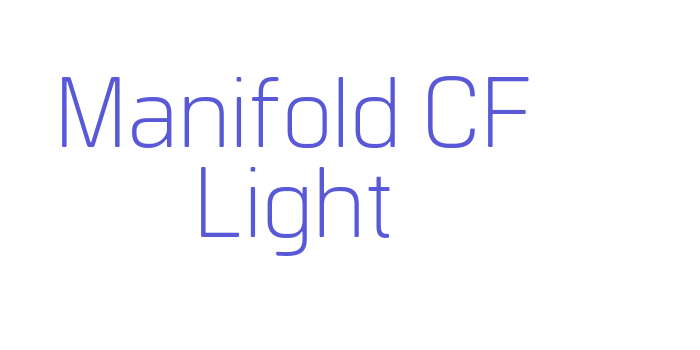 Manifold CF Light Font