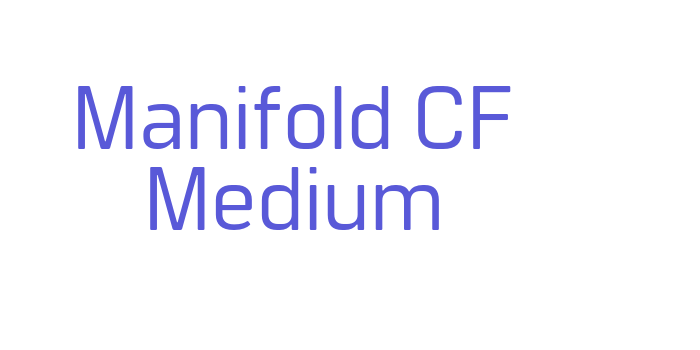 Manifold CF Medium Font Download