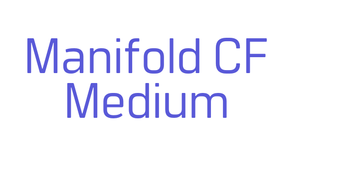 Manifold CF Medium Font