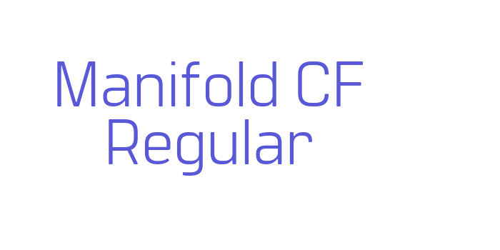 Manifold CF Regular Font Download