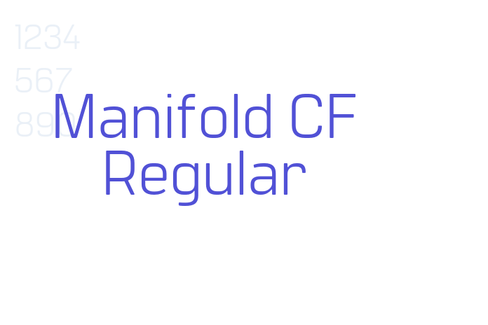 Manifold CF Regular font download