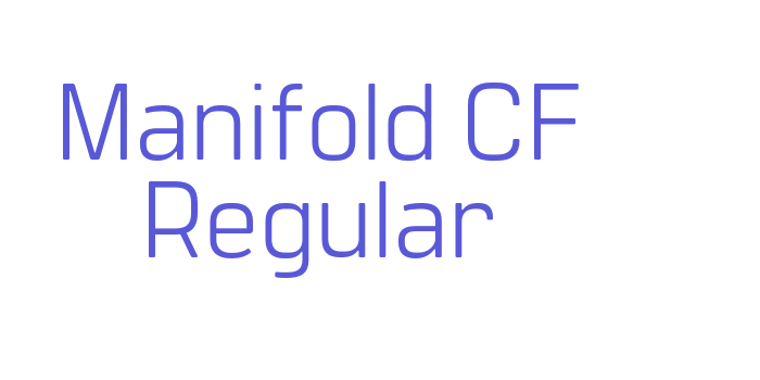 Manifold CF Regular Font