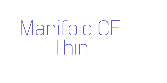 Manifold CF Thin Font Download