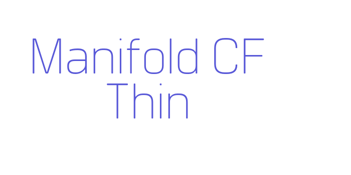 Manifold CF Thin Font