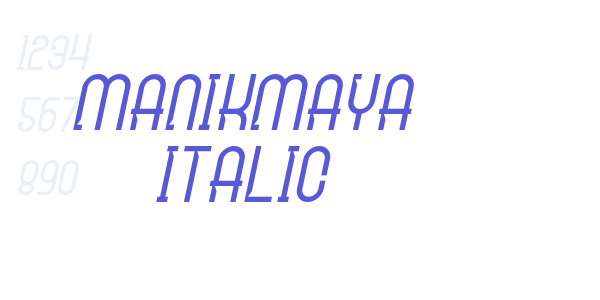 Manikmaya Italic font