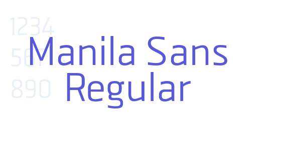 Manila Sans Regular font free