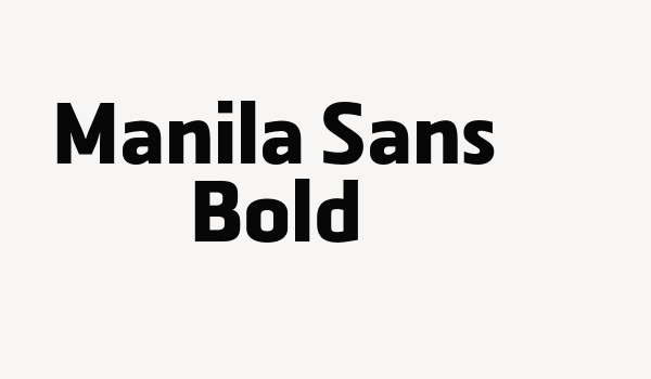 Manila Sans Bold Font