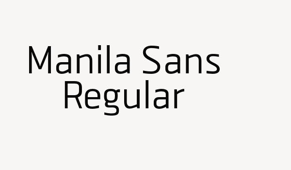 Manila Sans Regular Font