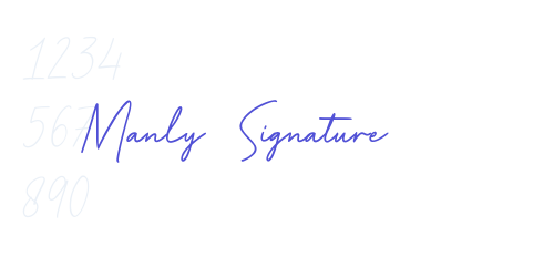 Manly Signature-font-download
