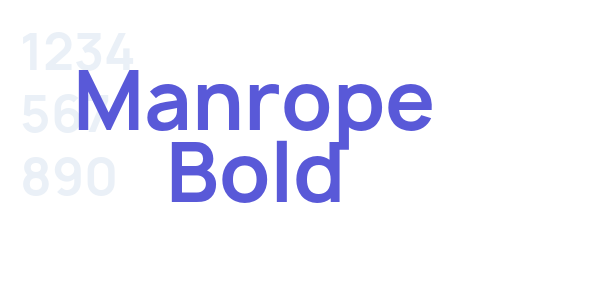 Manrope Bold font free