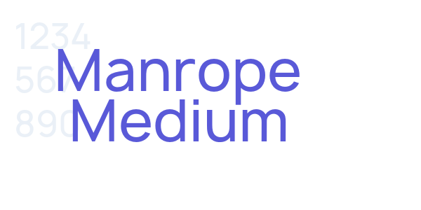 Manrope Medium font free