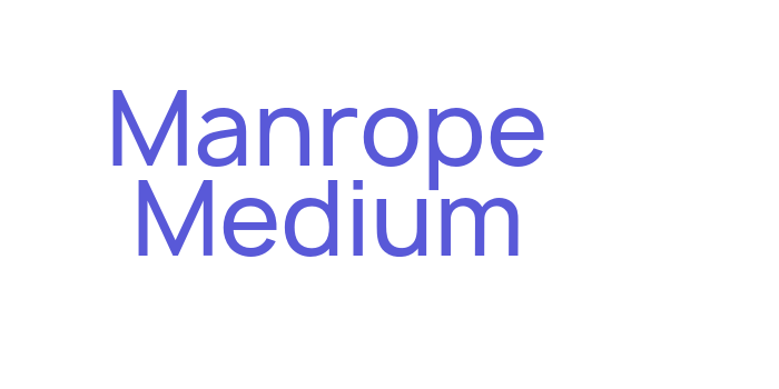 Manrope Medium Font Download