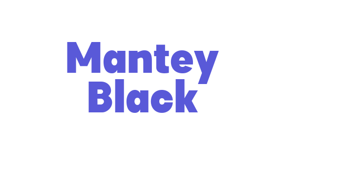 Mantey Black Font Download