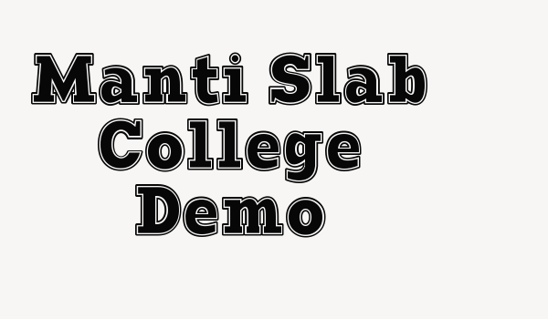 Manti Slab College Demo Font