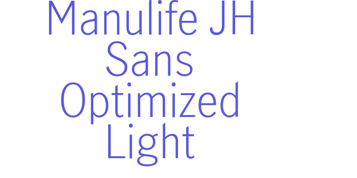 Manulife JH Sans Optimized Light Font Download