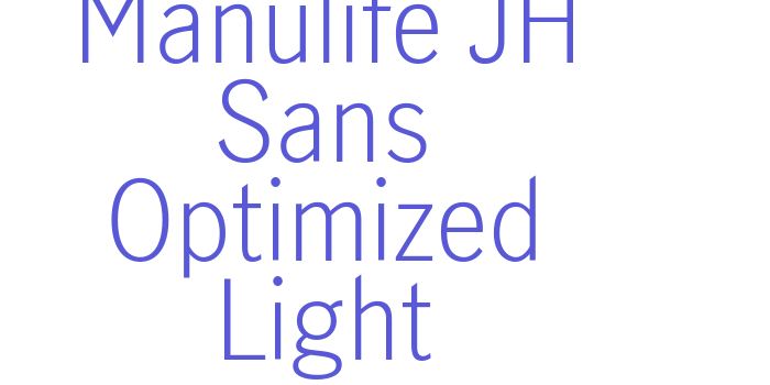 Manulife JH Sans Optimized Light Font