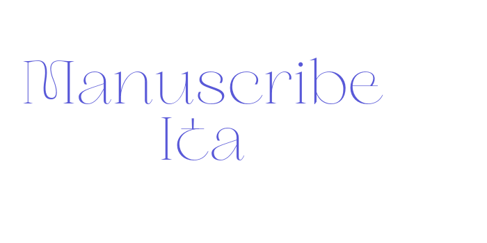 Manuscribe Ita0 Font Download