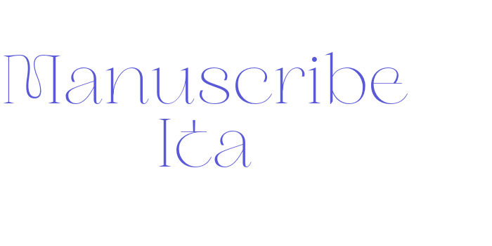 Manuscribe Ita0 Font