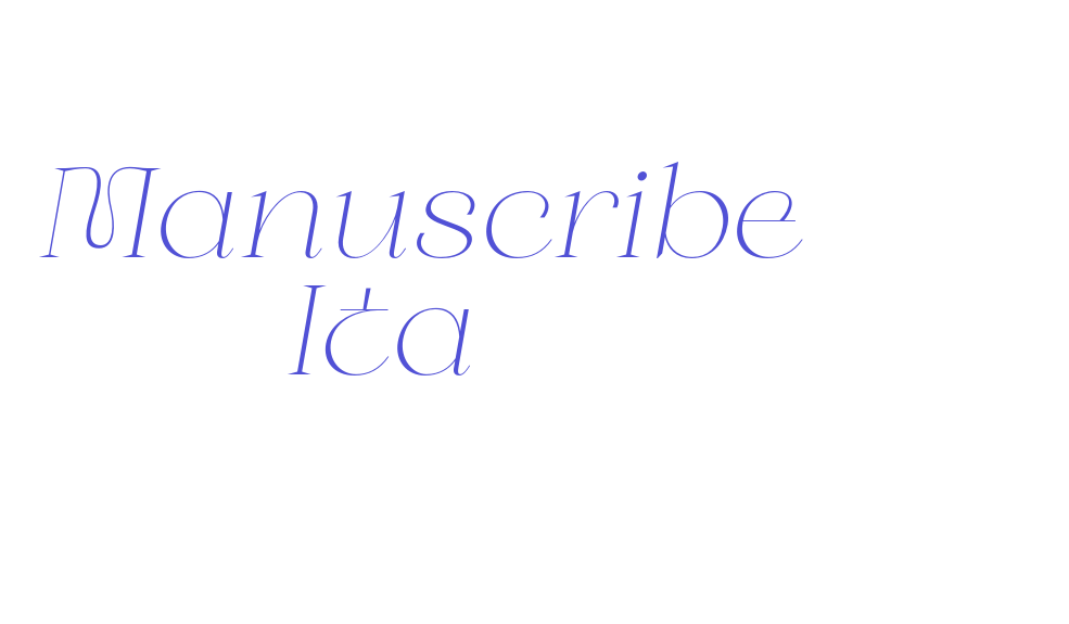 Manuscribe Ita10-font-download