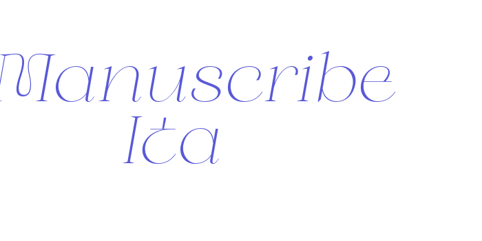 Manuscribe Ita10 Font