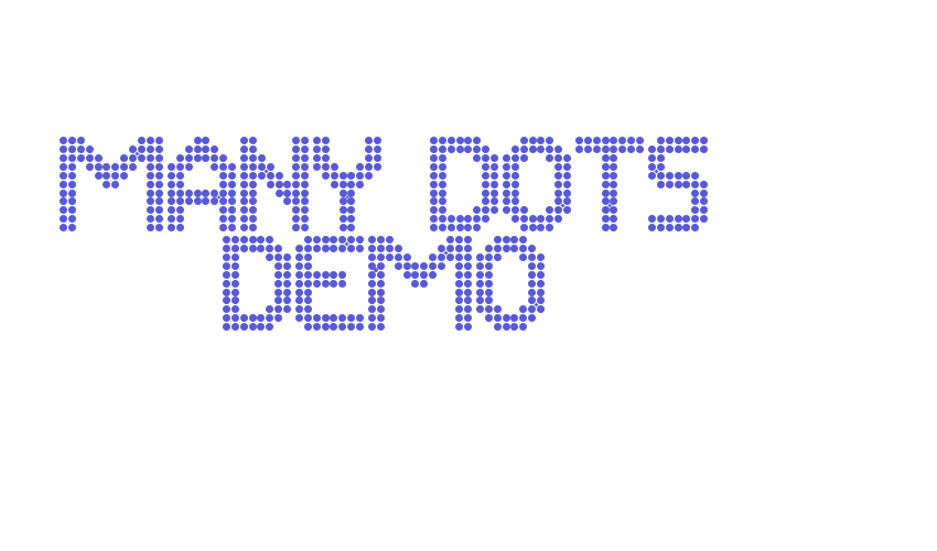 Many Dots Demo Font Download