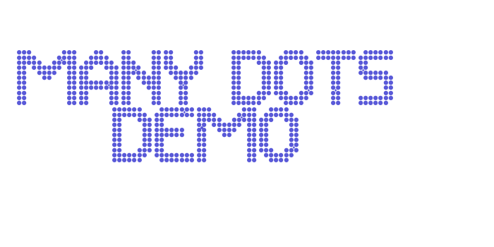 Many Dots Demo Font Download