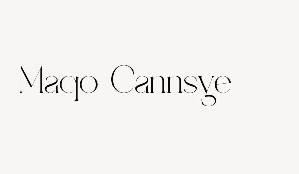 Maqo Cannsye Font