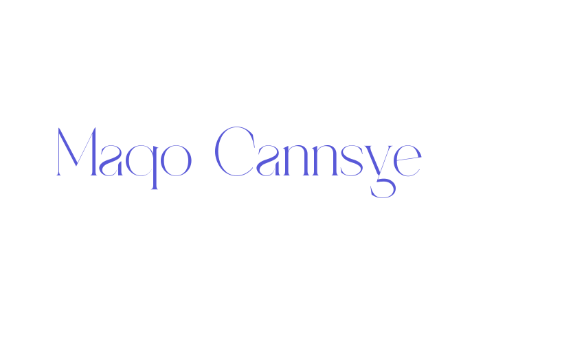 Maqo Cannsye Font