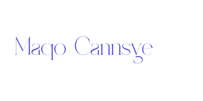 Maqo Cannsye Font Download