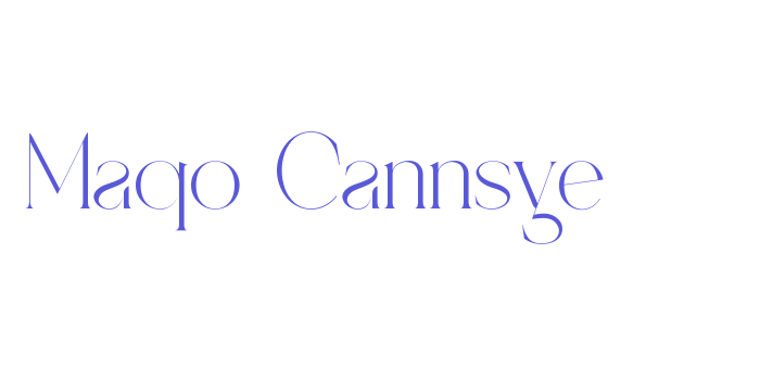 Maqo Cannsye Font