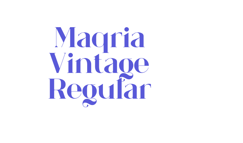 Maqria Vintage Regular Font Download