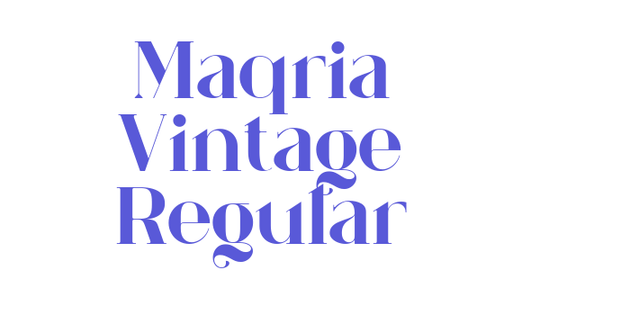 Maqria Vintage Regular Font Download