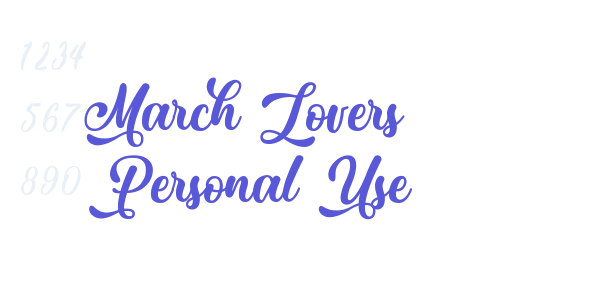 March Lovers – Personal Use font free