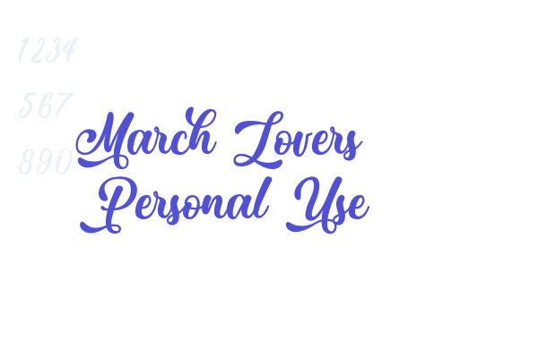 March Lovers – Personal Use Font Download