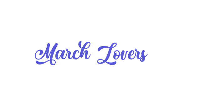 March Lovers Font Download