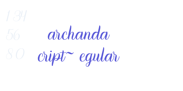 Marchanda Script-Regular font free