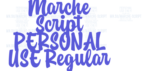 Marche Script PERSONAL USE Regular font free