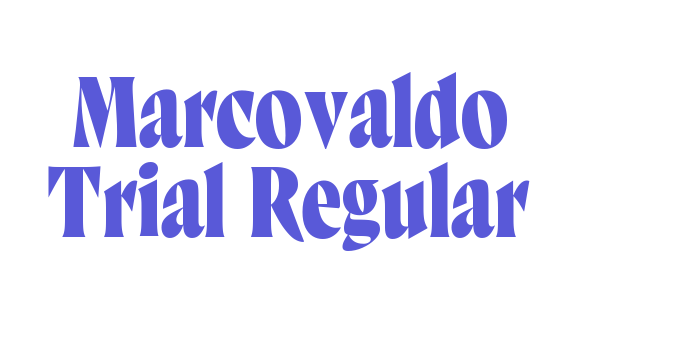 Marcovaldo Trial Regular Font