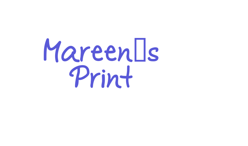 Mareen’s Print Font Download