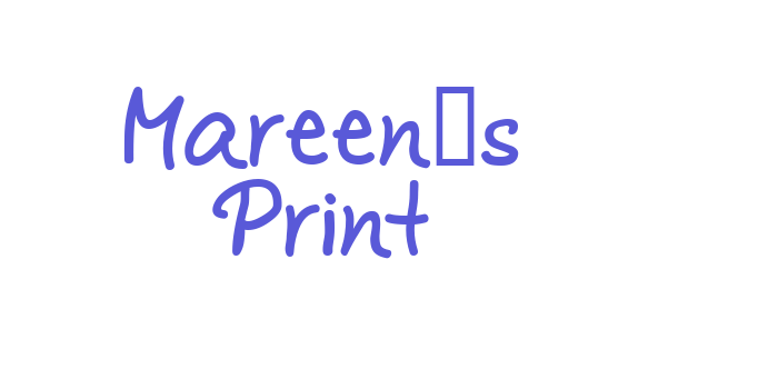 Mareen’s Print Font Download