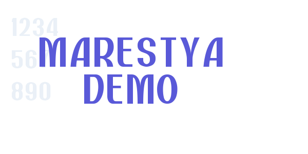 Marestya Demo font