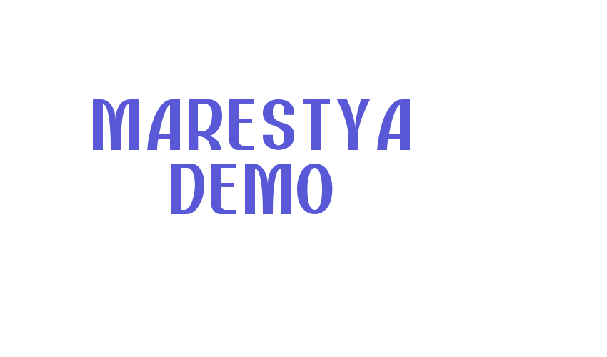 Marestya Demo Font