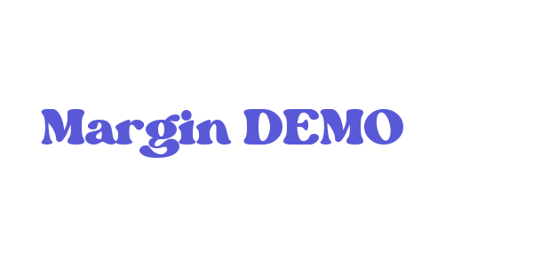 Margin DEMO font