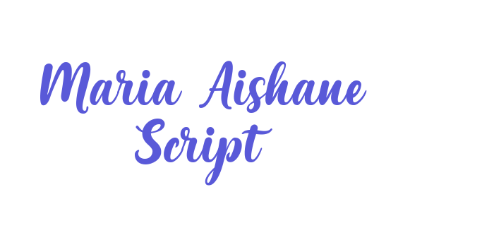 Maria Aishane Script Font Download