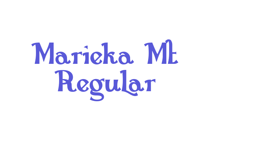 Marieka Mt Regular Font