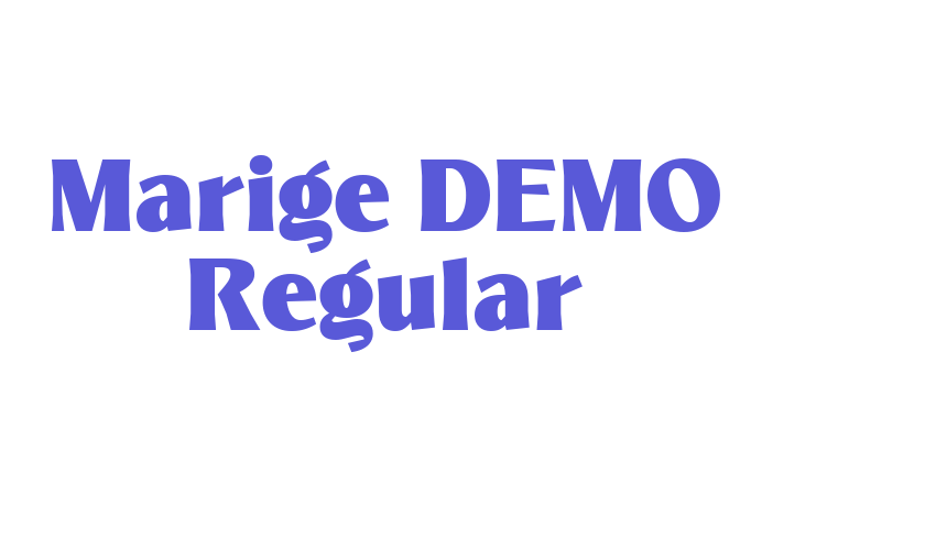 Marige DEMO Regular Font Download